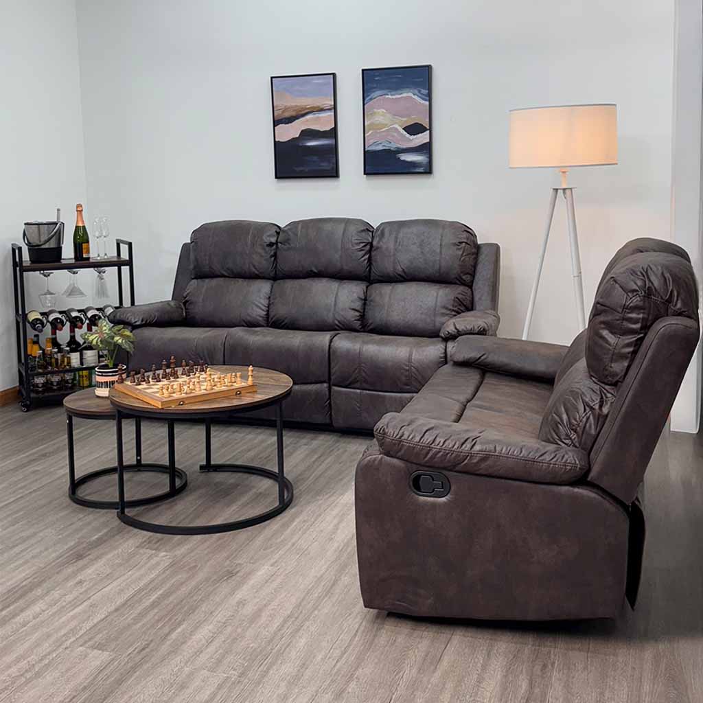  SOFA TRIPLE RECLINABLE CAFE