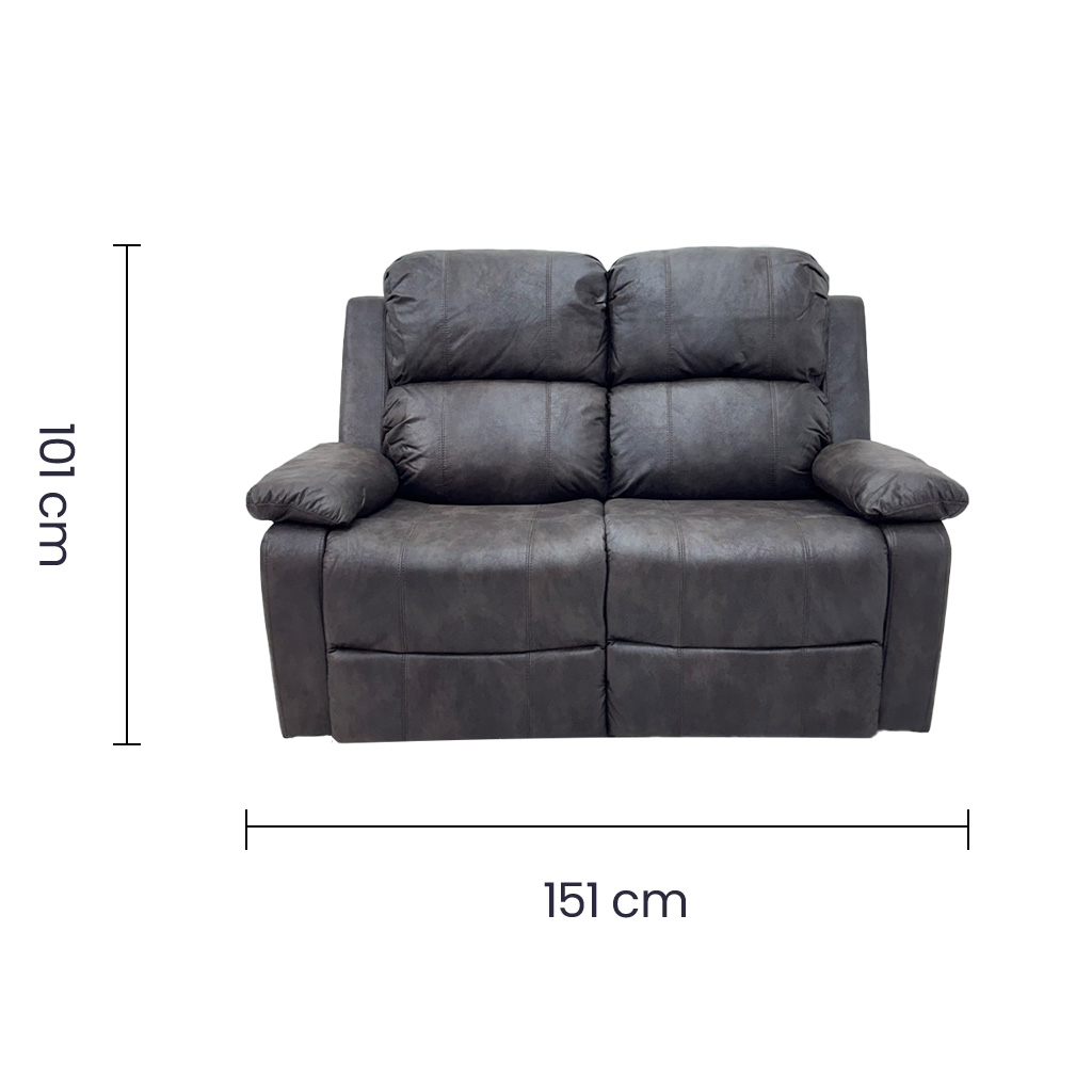 Sofa Doble Reclinable Cafe