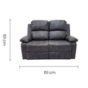 Sofa Doble Reclinable Cafe