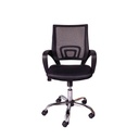 Silla semi ejecutiva en malla negra 