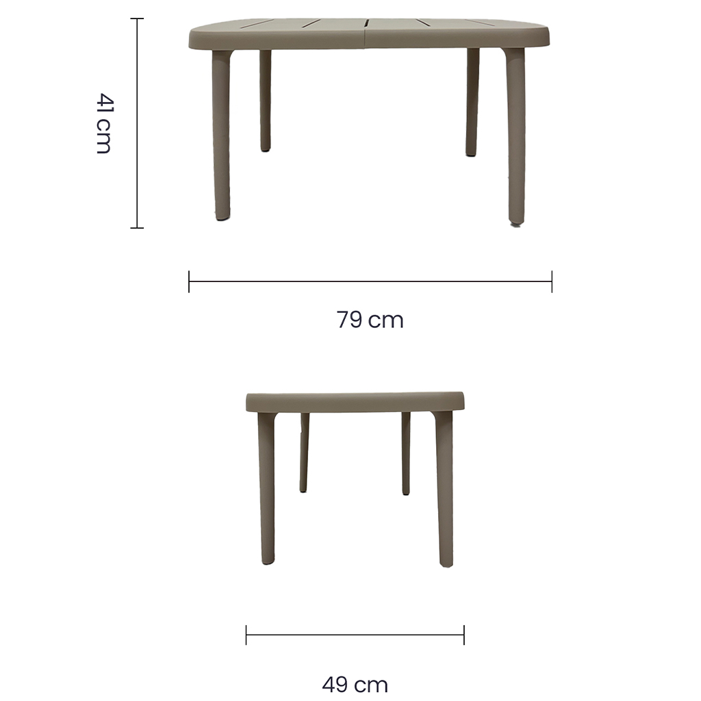 Juego de sala plástica taupe
