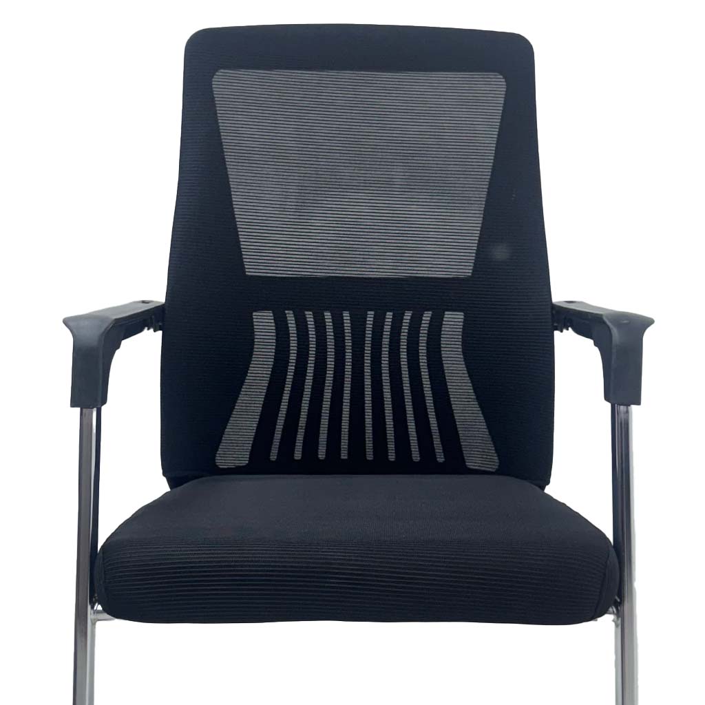 Silla de espera en malla negra