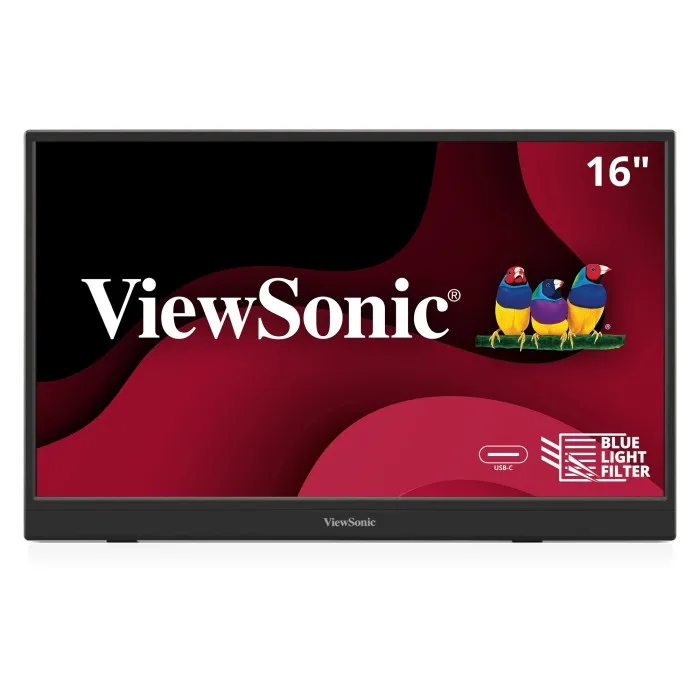 Viewsonic Monitors (Non-Touch) 15.6" Portable 1080p IPS Monitor with USB C and mini-HDMI  VA1653 - 1