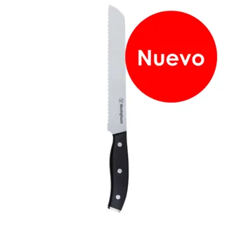 Westinghouse cuchillo para el pan   8""/20cm espiga completa mango suave con remaches triples - WCKTSC15211" - 1