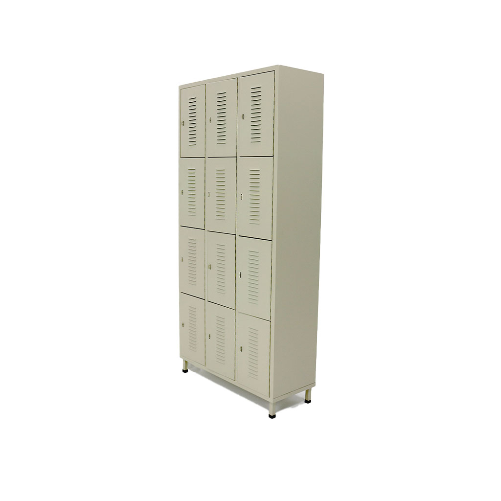 [TK-LK-02] Locker metálico de 12 compartimientos color beige