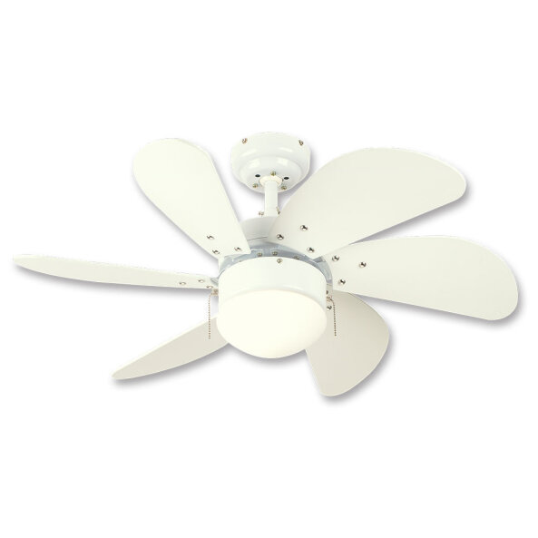 VENTILADOR TURBO SWIRL BLANCO 6 ASP. 30" 1L E27 WESTINGHOUSE