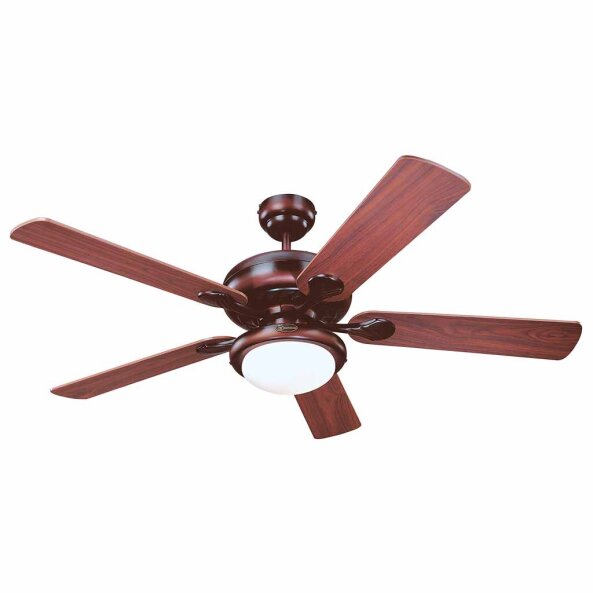 [TK-VT-08] VENTILADOR EURO SWIRL BRONCE RUSTICO 5 ASP. 52" 2L E27 WESTINGHOUSE