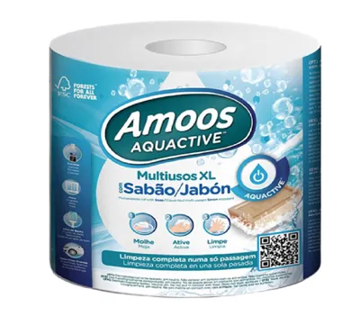 [DTF-AM00032] Amoos toalla mayordomo big roll aquactive 3 capas  208hjs paq 6 und-J655023