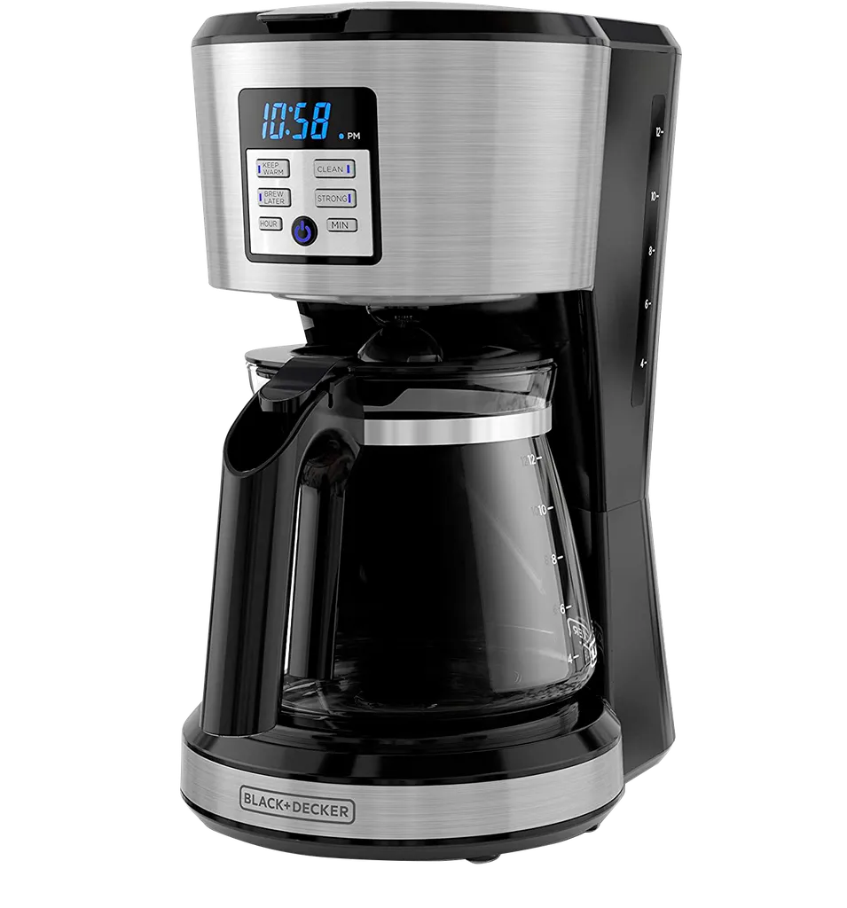 Black + Decker cafetera 12 tazas digital programable filtro perman inox C/F - CM1331S-LA