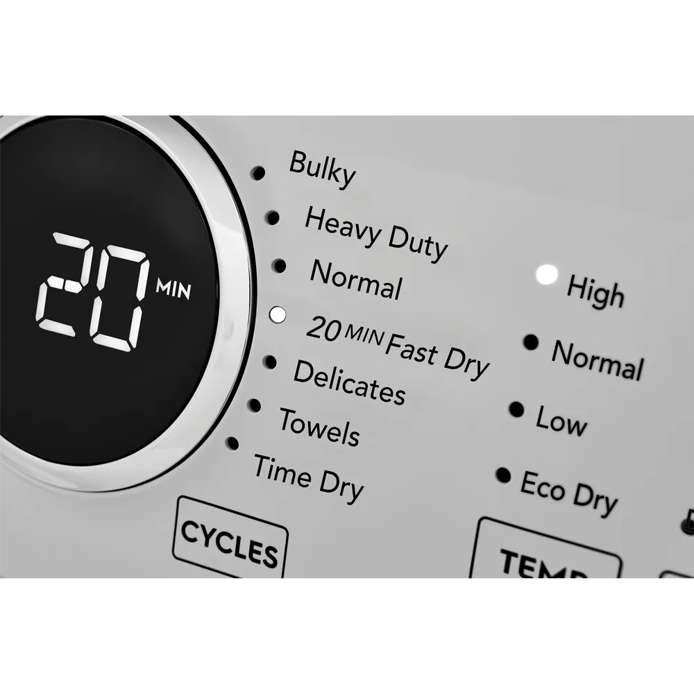 Frigidaire secadora carga frontal gas premium care blanca 21 Kg FDGX22E4EW