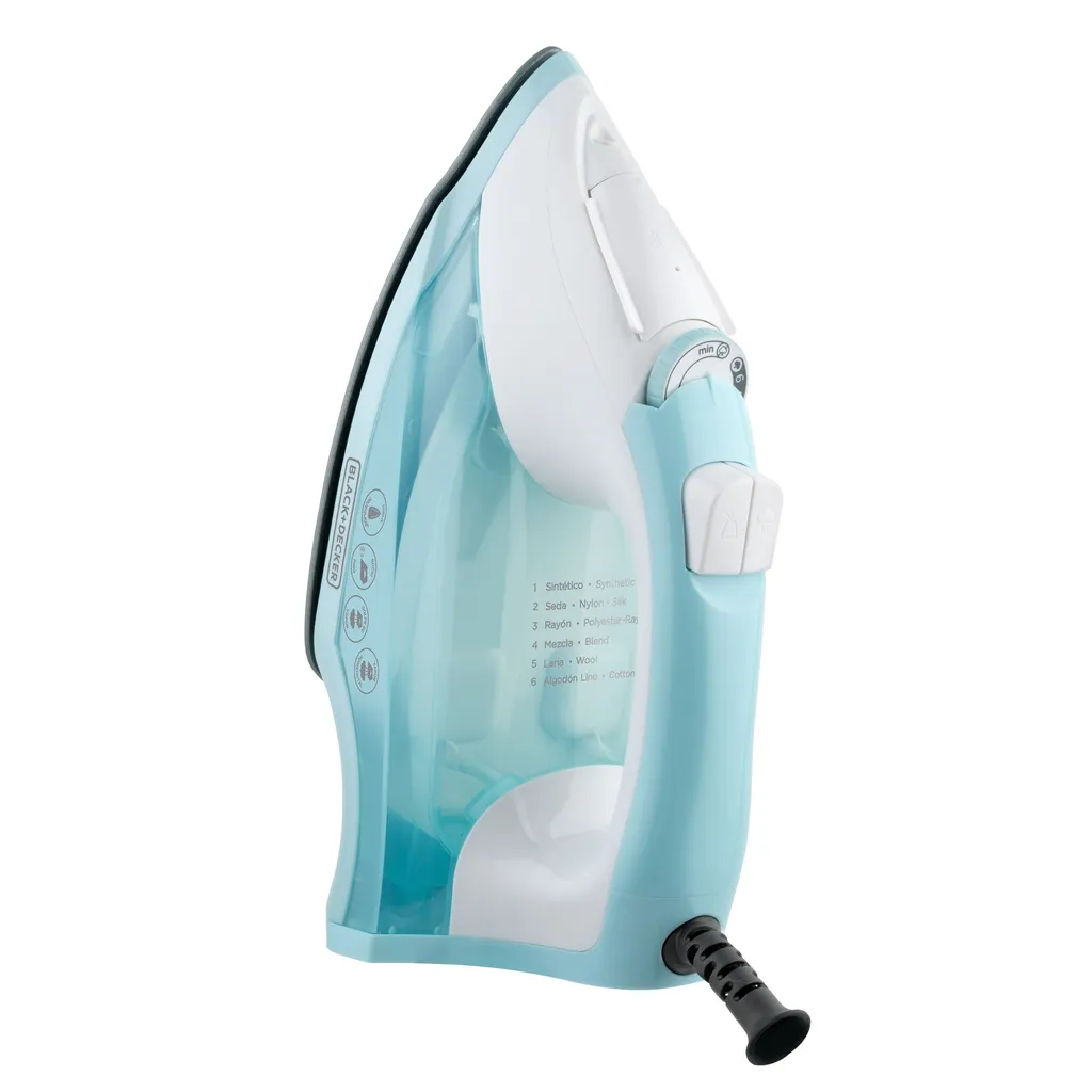 Black + Decker plancha de vapor ceramica anti-adherente light easy celeste IR1845