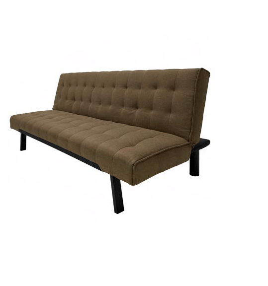 [TK-SF-32] SOFÁ CAMA TELA LINO CAFÉ