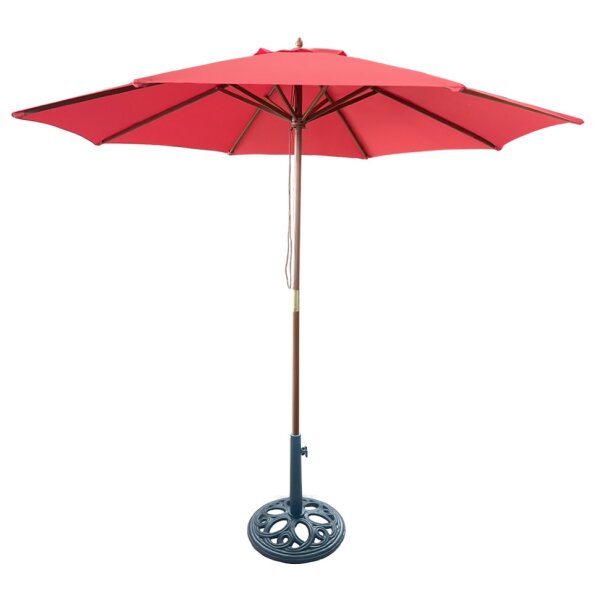 [TK-SOM-03] SOMBRILLA 270CM MADERA DIA 35MM ROJA