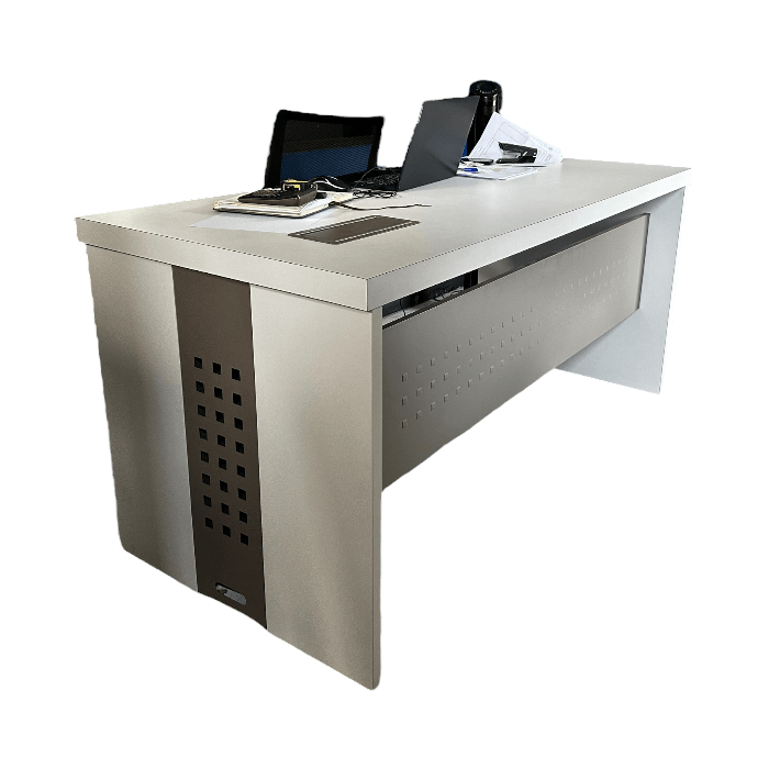[MC-EM-08] Escritorio lineal con faldon metalico