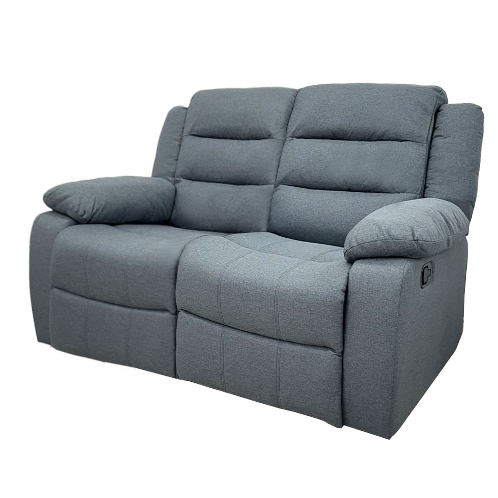 SOFA DOBLE RECLINABLE GRIS OSCURO