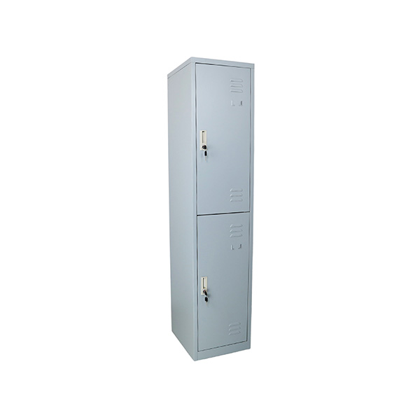 Locker metálico de 2 puertas con cerradura de llave