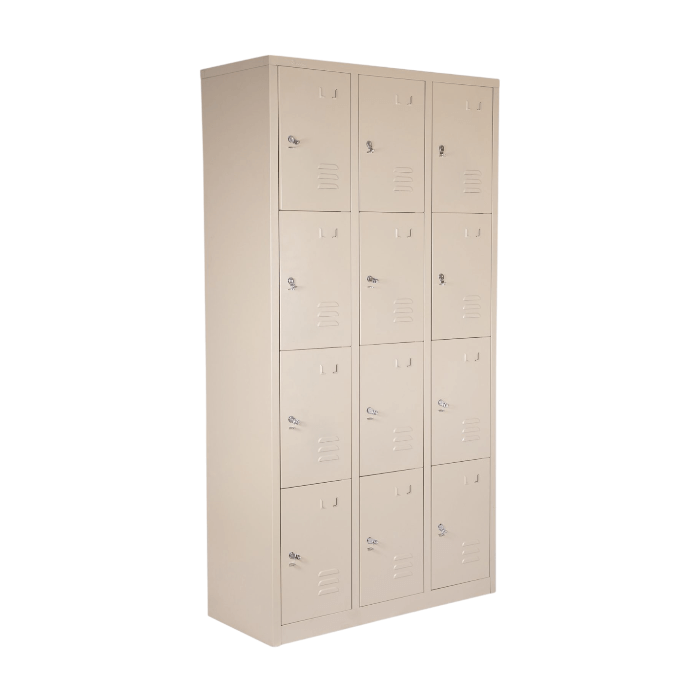 [DS-LK-15-BG] Locker de 12 puertas o compartimientos con aldaba (Beige)