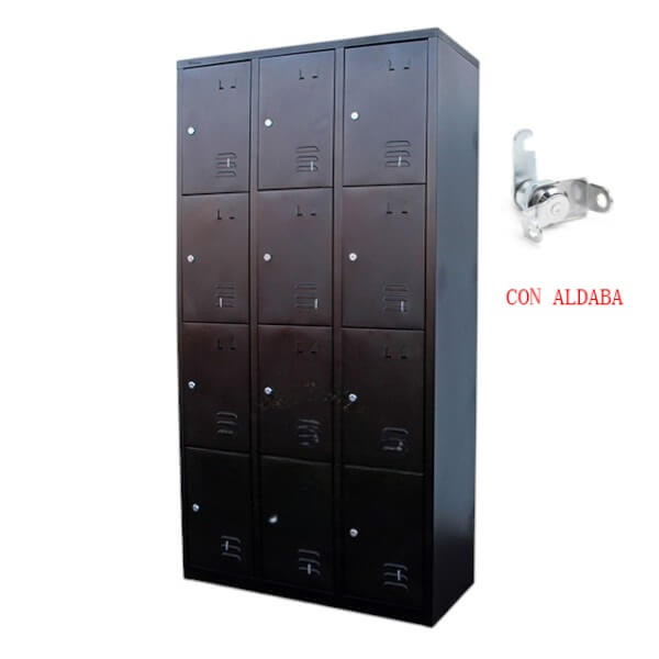 Locker de 12 puertas o compartimientos con aldaba