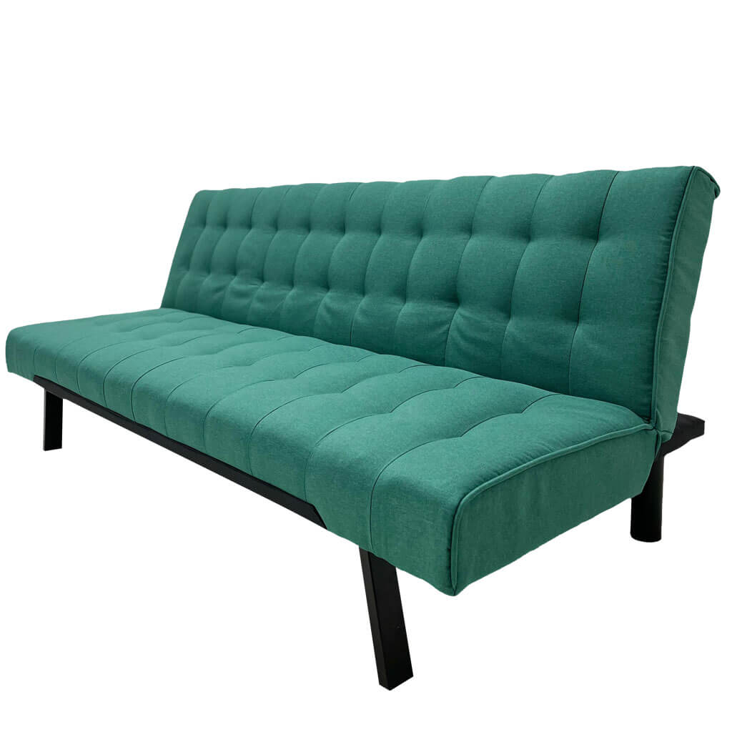 [TK-SF-45] SOFÁ CAMA TELA LINO TURQUESA