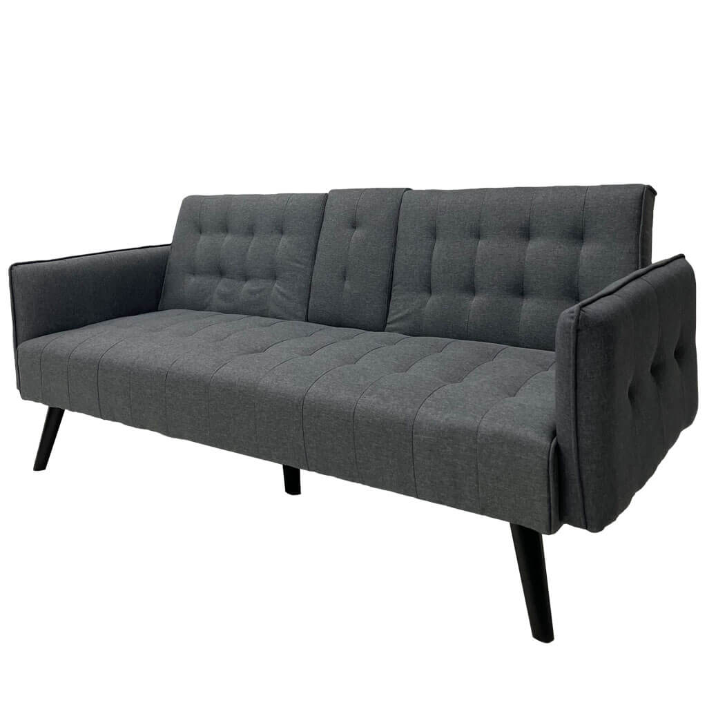 [TK-SF-46] SOFÁ CAMA TELA LINO GRIS