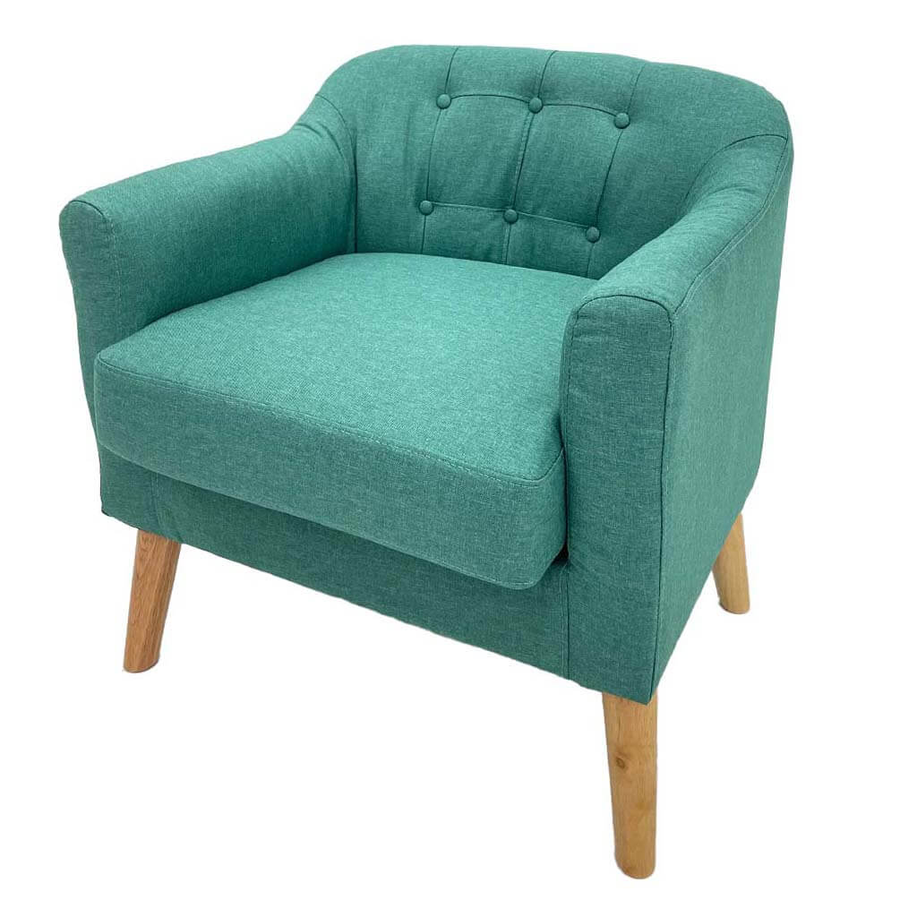 [TK-SF-55] BUTACA TELA LINO COLOR TURQUESA