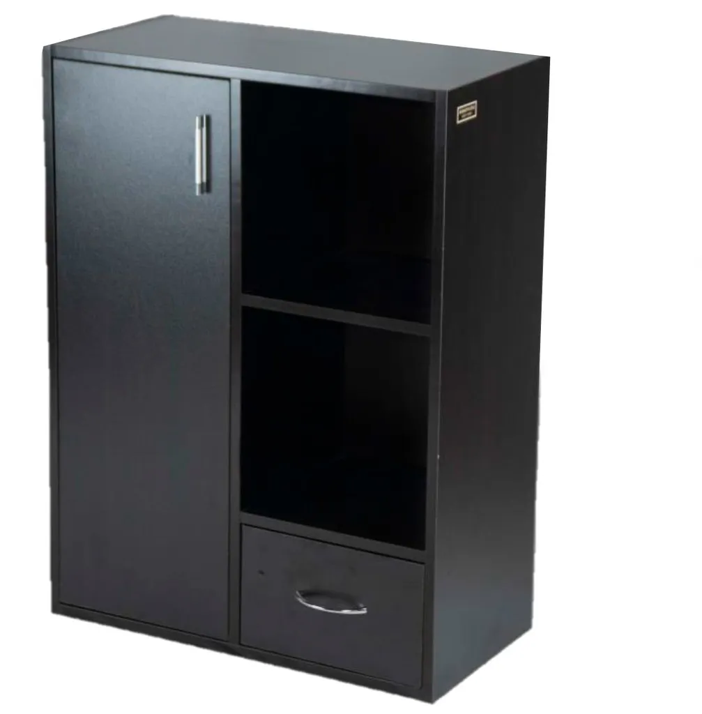 [DTF-KN00043] Kenneth Cole librero 1 puerta 1 gaveta 2 cubos cafe oscuro -An 60 x Al 80 x Pr 30 cm-KCWD20220513-B
