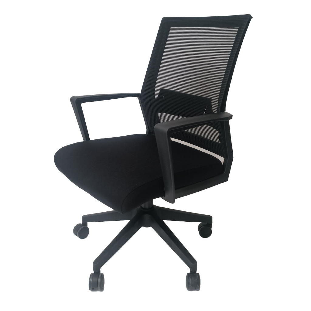[TK-SI-53] SILLA SEMI EJECUTIVA MALLA NEGRA