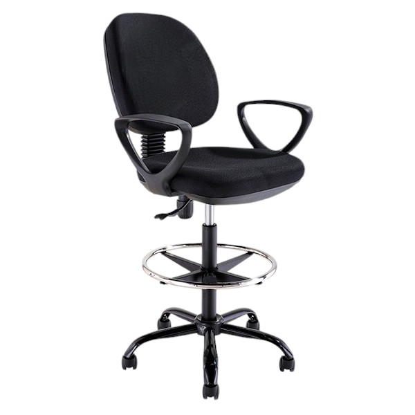 Silla de cajero en tela con brazos