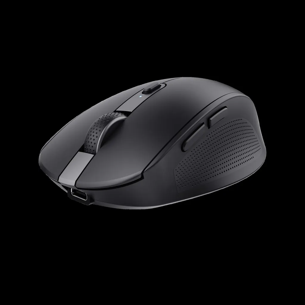 [DTF-TR00083] Trust mouse inalambrico recargable color negro silencioso - 24819