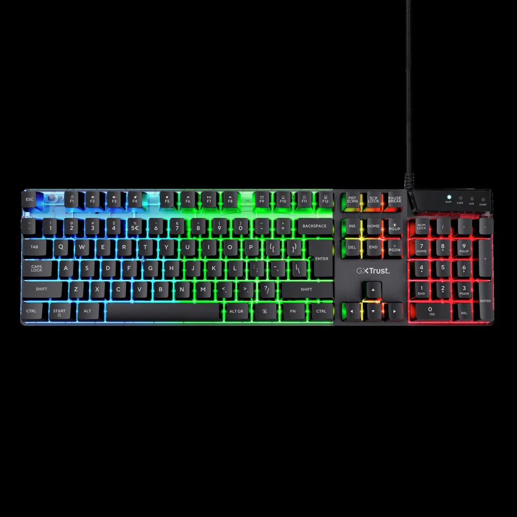 [DTF-TR00090] Trust teclado gamer color negro iluminado en español - 23823
