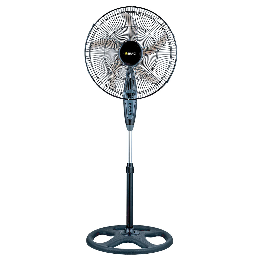 VENTILADOR PEDESTAL 18" 75W NEGRO IRADI