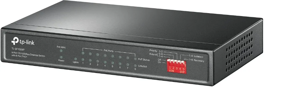 [DTF-TP00274] TP-link switch omada de escritorio de 9 puertos a 10 / 100Mbps con 8 puertos PoE+ - TL-SF1009P