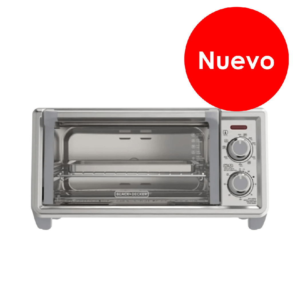 Black + Decker Horno tostador de 4 rebanadas convección natural, TO4120-1SDLA