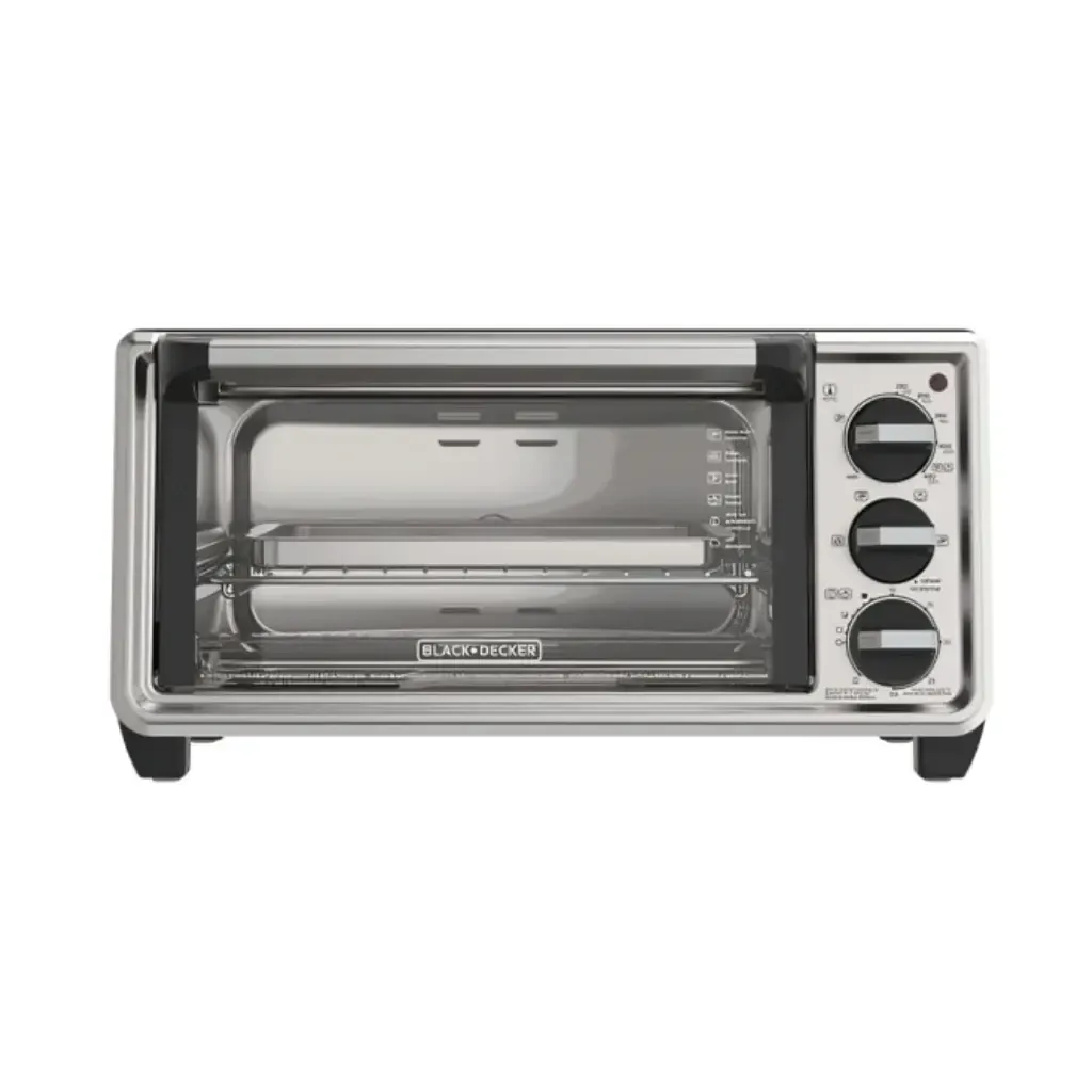 Black + Decker Horno tostador de 4 rebanadas convección natural, TO4130-0SDLA