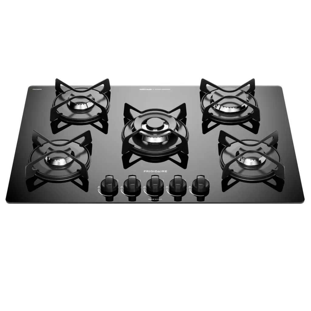 [DTF-FG00130] Frigidaire Plantilla De gas empotrable de 30" vidrio templado 5 quemadores Negro FTGC3050VB