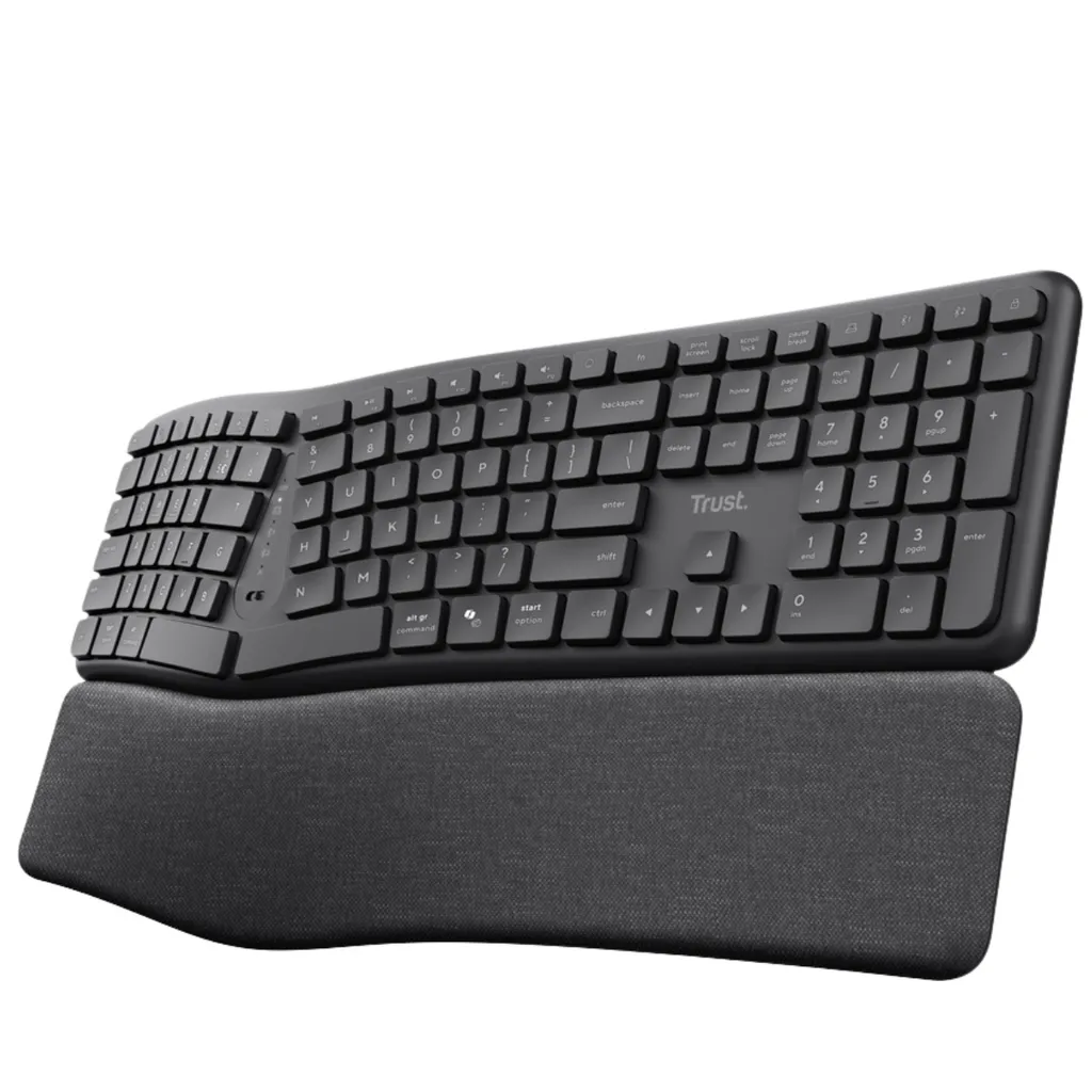 Trust keyra teclado inalambrico multidispositivo ergonomico ES - 25704