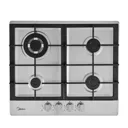 Midea Plantilla De gas empotrable de 24" Plateado MTGB24R3402GS