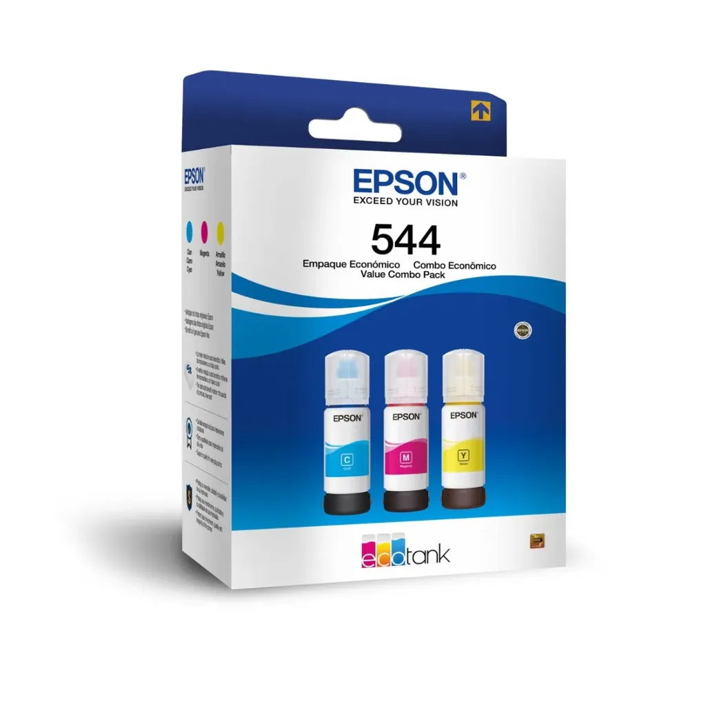 [DTF-EP00892] Epson botella de tinta T544 pack de 3 colores cian magenta y amarillo - T544520-3P
