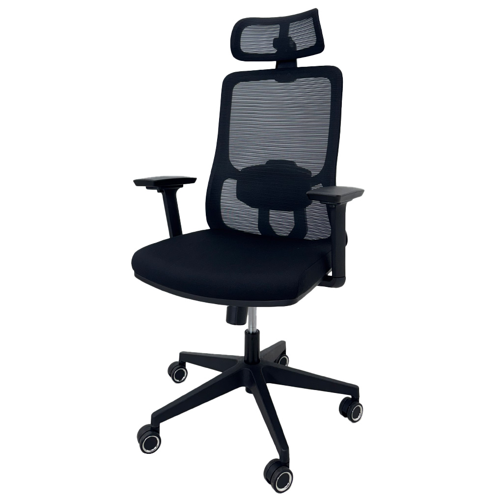 [TK-SI-76] SILLA SEMI-EJECUTIVA MALLA NEGRA