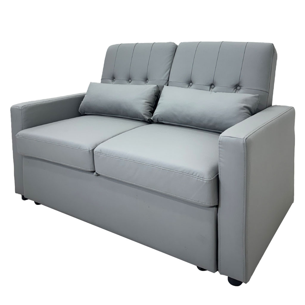 [TK-SF-72] SOFA CAMA VINILO ANTIRAYADURAS GRIS