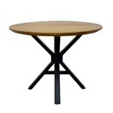 MESA COMEDOR REDONDA 105CM PATA NEGRA