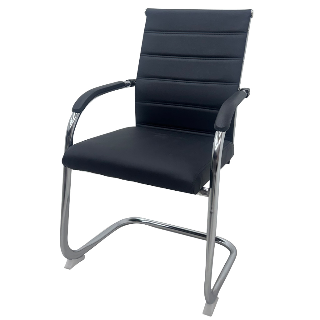 [TK-SI-82] Silla de espera en vinilo negro