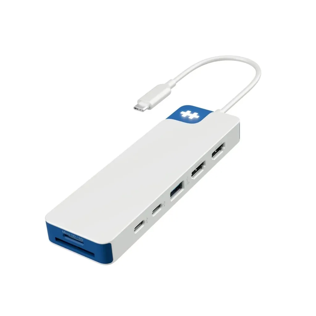 [DTF-TG00286] Targus hub hyper flex 9 puertos USB-C + HDMI + MicroSD en blanco - HD4103BUGL
