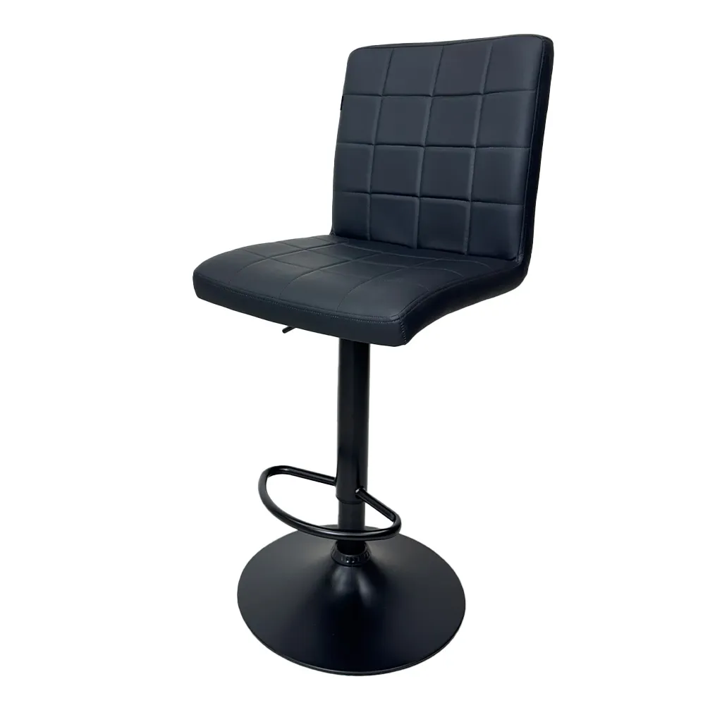 [TK-SI-90] SILLA BAR VINILO ANTIRAYADURA NEGRA