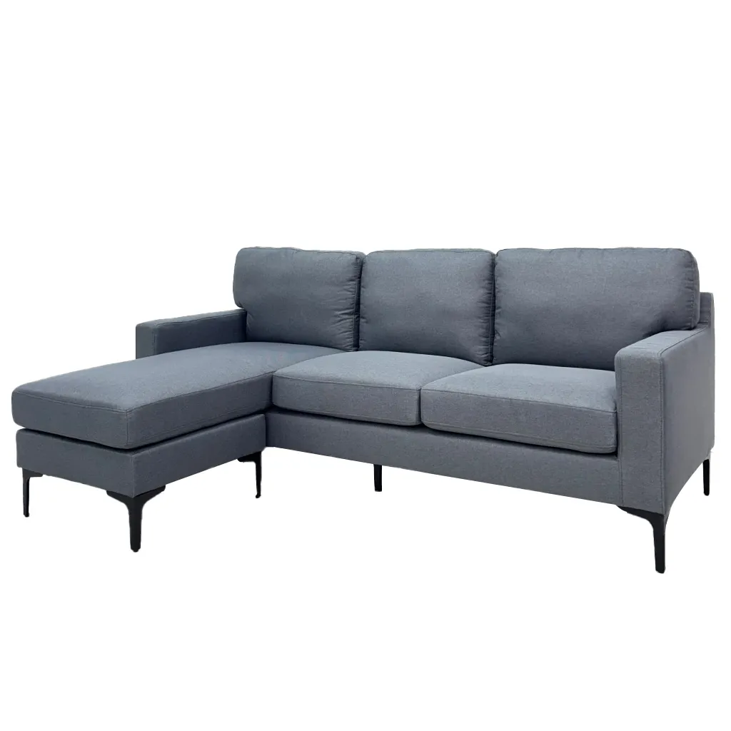 [TK-SA-4344] SOFA EN L LINO GRIS OSCURO