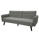 SOFÁ CAMA CUERO SINTETICO GRIS