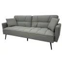 SOFÁ CAMA CUERO SINTETICO GRIS