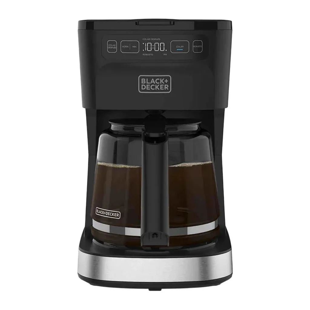 Black + Decker cafetera 12 tazas vortex programable filtro perman negro/plata  - CM0322-0SDLA