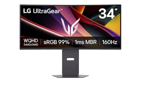 [DTF-LG00055] LG Monitor Gaming LG UltraGear, 34", VA, WQHD (3440X1440), 160Hz, 1 ms (MBR), 21:9, Curvo 1800R 34G600A